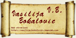 Vasilija Bokalović vizit kartica